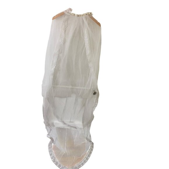 Unbranded Women's Long Wedding Veil Snap Train Lace Trim - OS - Picture 1 of 9